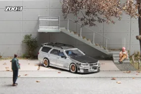 ZOOM - 1/64 Stagea 1st generation WC34 260RS station wagon - Chrome Silver